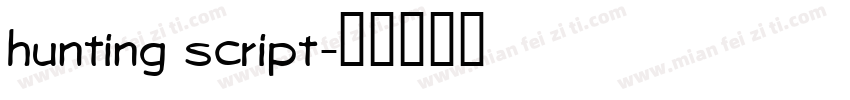 hunting script字体转换